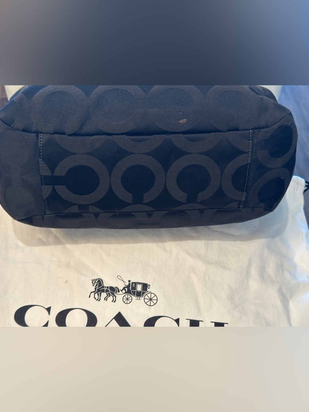 Coach Tribeca Madison Tote Jacquard/Patent Leather w/ Branded Dust Bag GUC - Picture 9 of 12